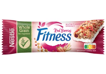 Dribsnių batonėlis NESTLE FITNESS su spanguol. ir braškėmis, 23.5 g