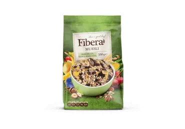 Dribsnių mišinys FIBERA su riešutais, 350 g