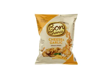 Duonos traškučiai BON CHANCE su sūriu ir česnakais, 120 g