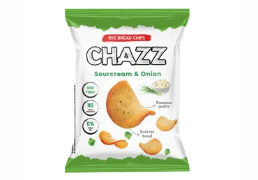 Duonos traškučiai CHAZZ, grietinės ir svogūnų skonio, 100 g