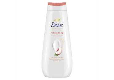 Dušo želė DOVE REBALANCING PEACH & RICE MILK, 400 ml