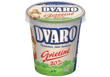 DVARO grietinė, 30 % rieb., 380 g