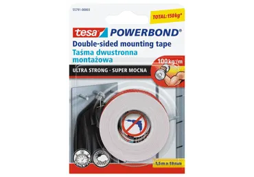 Dvipusio lipnumo juosta TESA, 1,5 m x 19 mm, 1 vnt.