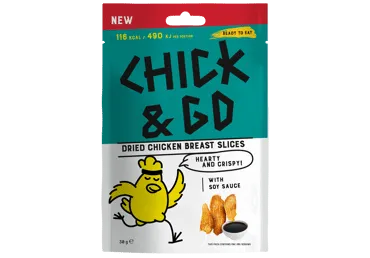 Vītināta cāļa uzkoda sojas mērcē ar saldinātājiem 30g