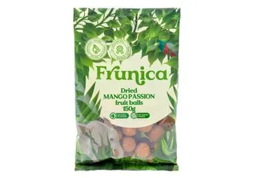 Džiov. mangų, pasiflorų rutuliukai be pridėt. cukrų FRUNICA, 150 g