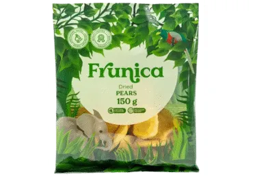 Džiovintos kriaušių puselės be pridėtinio cukraus FRUNICA, 150 g