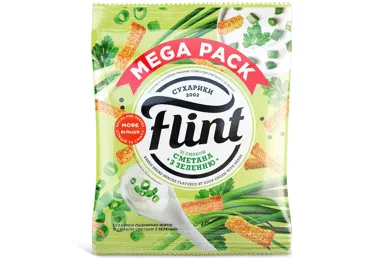 Džiūvėsėliai FLINT MEGA PACK, grietinėlės ir žalumynų skonio, 110 g