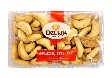 DZŪKIJOS sausainiai APELSINO SKILTELĖS, 250 g