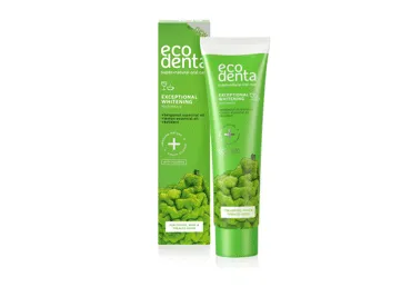 Balinamoji dantų pasta ECODENTA, su bergamotės, citrinos eteriniais aliejais ir Kalident, 100ml
