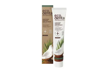 Dantų pasta nuo apnašų su kokosų aliejumi ECODENTA ORGANIC, 75 ml