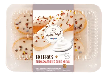 Ekleras su maskarponės sūrio kremu, 100 g