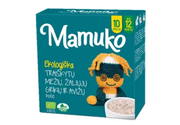 Ek.MAMUKO avižų, šviesių grikių ir miežių grūdai(nuo 12mėn.), 240 g