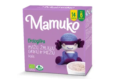 Eko. avižų, šviesių grikių ir miežių kruopų mišinys MAMUKO KOŠĖ, 240 g