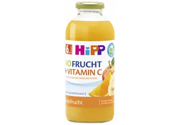 Ekol. įv. vaisių sultys HIPP su mineral. vandeniu, 6+ mėn., 500 ml
