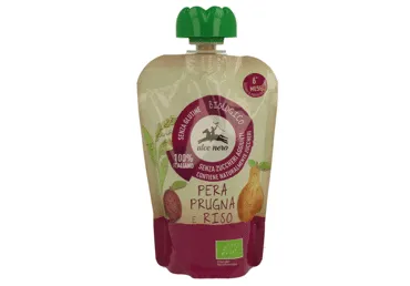 Ekol. kriaušių, slyvų ir ryžių tyrelė ALCE NERO (nuo 6 mėn.), 100 g