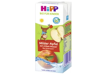 Ekol. obuolių sultys HIPP su mineral. vandeniu, 12+ mėn., 200 ml
