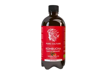 Ekol. YERBA MATE arbatos gėrimas KOMBUCHA, arbūzų skonio, 400 ml