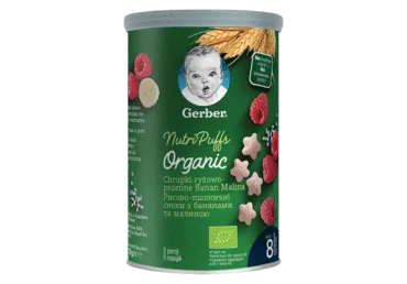 Ekol.aviž.trapučiai GERBER su bananais ir aviet. (8+ mėn.), 35 g