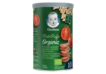 Ekol.aviž.trapučiai GERBER su pomidorais ir mork. (10+mėn.), 35 g