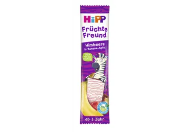 Ekol.bananų,obuolių ir aviečių sulčių batonėlis HIPP,nuo 1m., 23 g