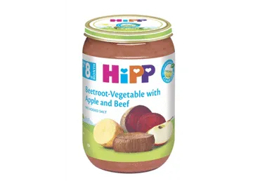 Ekol.burok.,darž.,ob. ir jautienos tyrelė HIPP (nuo 8 mėn.), 220 g