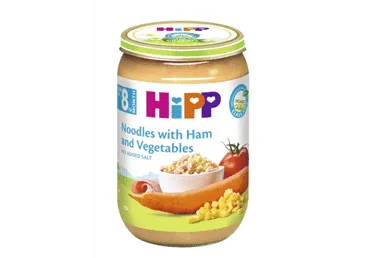 Ekolog. makaronai HIPP su kumpiu ir daržovėmis, nuo 8 mėn., 220 g