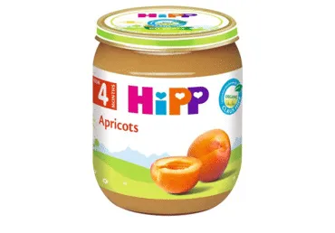 Ekologiška abrikosų tyrelė HIPP, nuo 4 mėn., 125 g