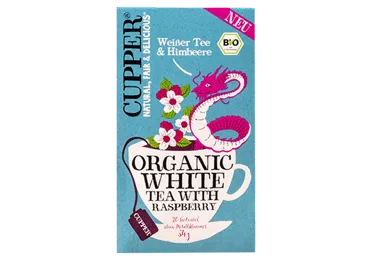 BIO baltā tēja ar avenēm CUPPER 20x1,7g