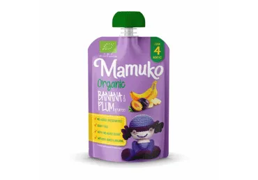 Ekologiška MAMUKO bananų ir slyvų tyrelė, nuo 4 mėn, 100 g