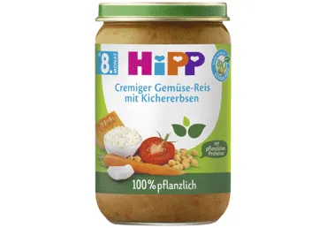 Ekologiška daržovių, ryžių ir avinžirnių tyrelė, nuo 8 mėn., 220 g