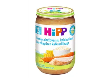 Ekologiška daržovių tyrelė HIPP su kalakutiena, nuo 12 mėn., 220 g