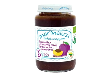 Ekologiška džiovintų slyvų tyrelė MARMALUZI (nuo 6 mėn.), 190 g