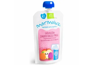 Ekologiška įvairių vaisių tyrelė MARMALUZI (nuo 4 mėn.), 90 g