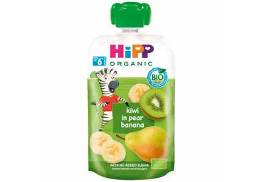 Ekologiška kriaušių, bananų ir kivių tyrelė nuo 6 mėn. HIPP, 100 g