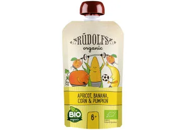 BIO biezenis RŪDOLFS aprikožu-banānu-ķirbju 6+110g