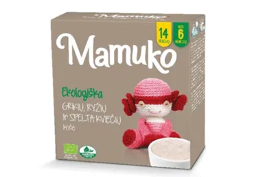Ekologiška MAMUKO speltų, grikių ir ryžių košė (nuo 6 mėn.), 240 g