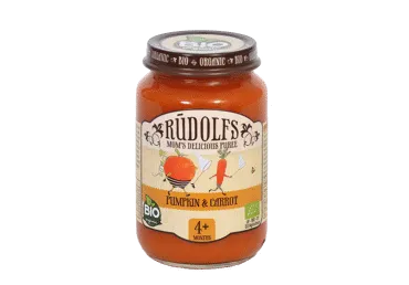 Biezenis RŪDOLFS BIO ķirbis un burkāns  4+ 190g