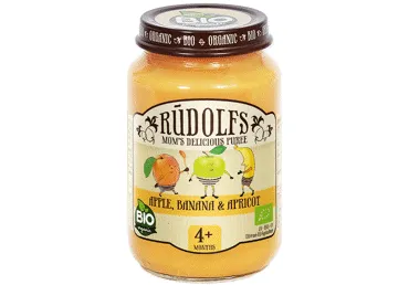 BIO Biezenis ābolu-banānu-aprikožu RŪDOLFS4+190g