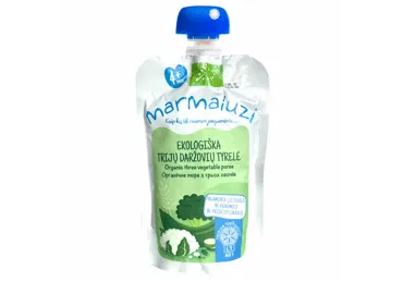 Ekologiška trijų daržovių tyrelė MARMALUZI (nuo 4 mėn.), 90 g
