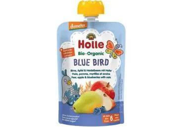 Ekologiška vaisių tyrelė HOLLE BLUE BIRD, nuo 6 mėn., 100 g