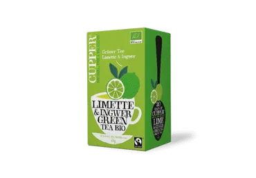 BIO zaļā tēja CUPPER laima-ingvera 20x1.75g