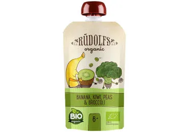 BIO biezenis RŪDOLFS banānu-kivi-brokoļu 6+110g