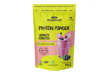 Ekologiškas baltymų mišinys kokteiliams SUPERFOOD HUNGER CONTROL, 300 g