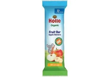 Ekologiškas batonėlis HOLLE su obuoliais ir bananais, nuo 12 mėn., 25 g