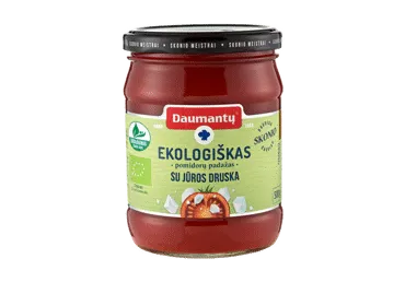 Ekologiškas pomidorų padažas su jūros druska DAUMANTŲ, 500 g