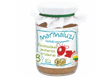 Ekologiškas jautienos troškinys MARMALUZI (nuo 8 mėn.), 190 g