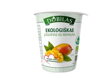 Ekologiškas jogurtas DOBILAS su obuoliais ir grūdais, 3,0% rieb., 300g