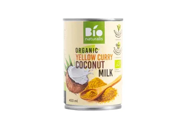 Ekologiškas kokosų gėrimas su geltonuoju kariu BIONATURALIS, 400 ml