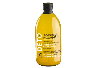Ekologiškas obuolių actas su ciberžolėmis ir imbierais DETOX, 500 ml