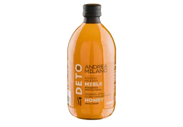 Ekologiškas obuolių sidro actas su medumi DETOX, 500 ml